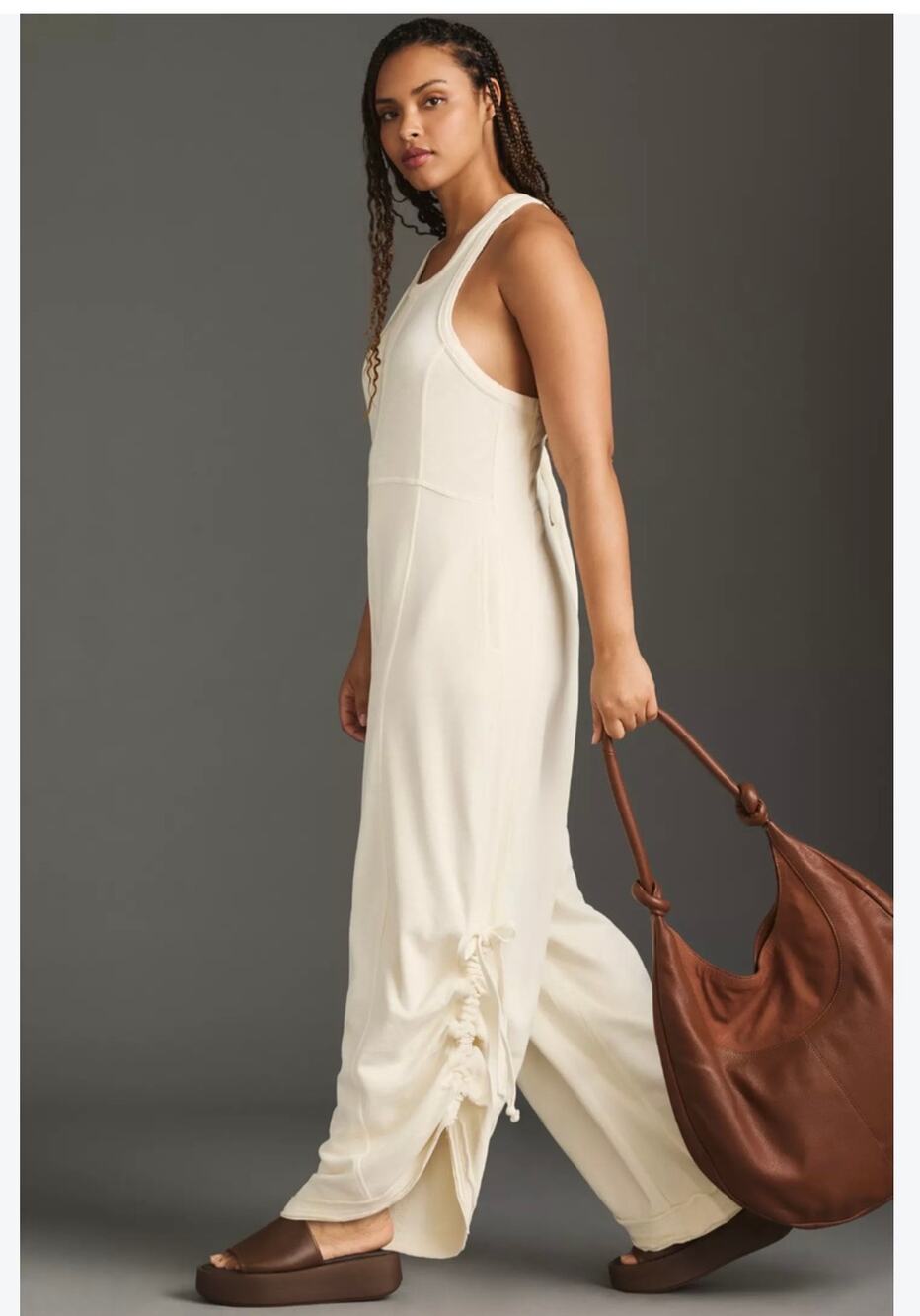 Anthropologie Daily Practice Seamed Wide Leg Jumpsuit Size Small